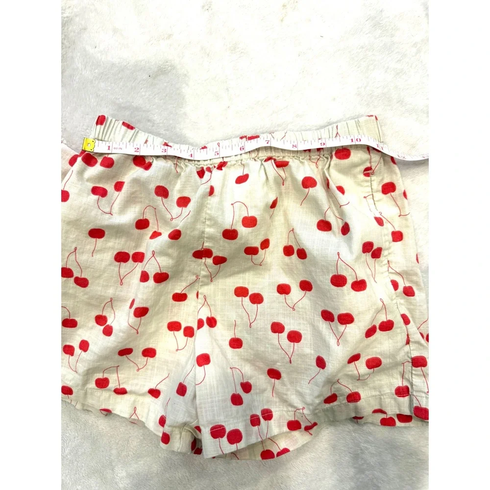 Hanna Andersson Kids US 12 Cherry Print Cotton Tie Strap Top and Shorts Set
